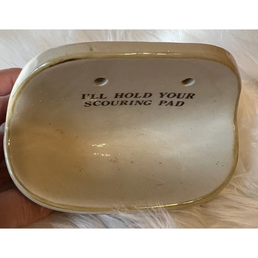 VTG Ceramic Strasburg Railroad Scouring‎ Pad Holder I'll Hold Your Souring Pad
